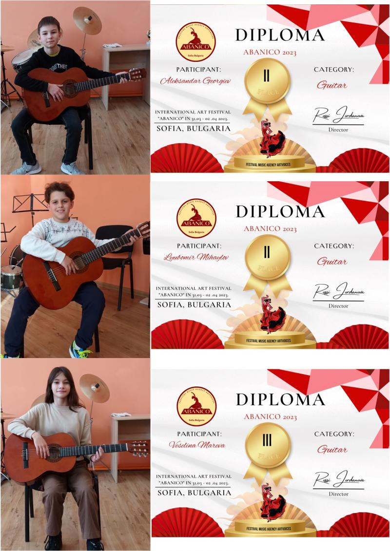 Китаристи от ОДК-Ямбол спечелиха престижни награди на Международен Фестивал 